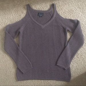 Cold shoulder sweater